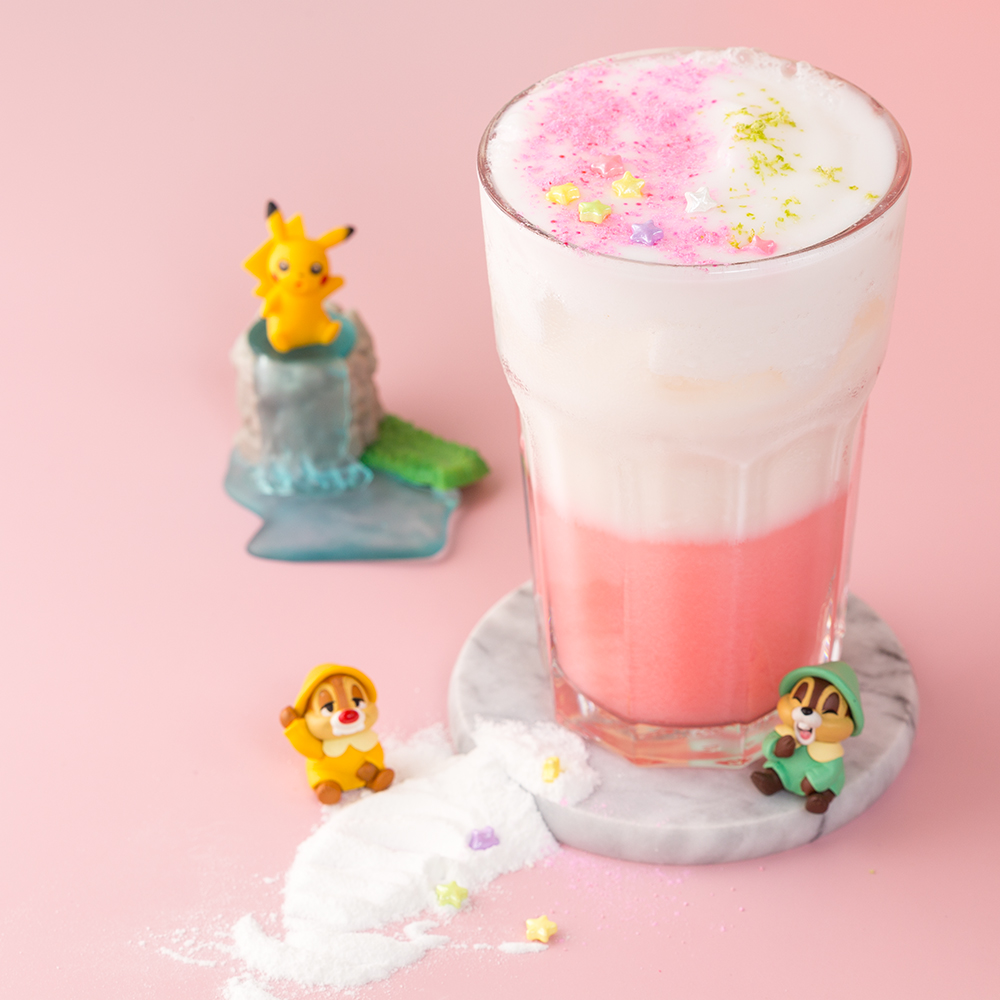 Strawberry Milk with Sea Salt Milk Foam                                                             