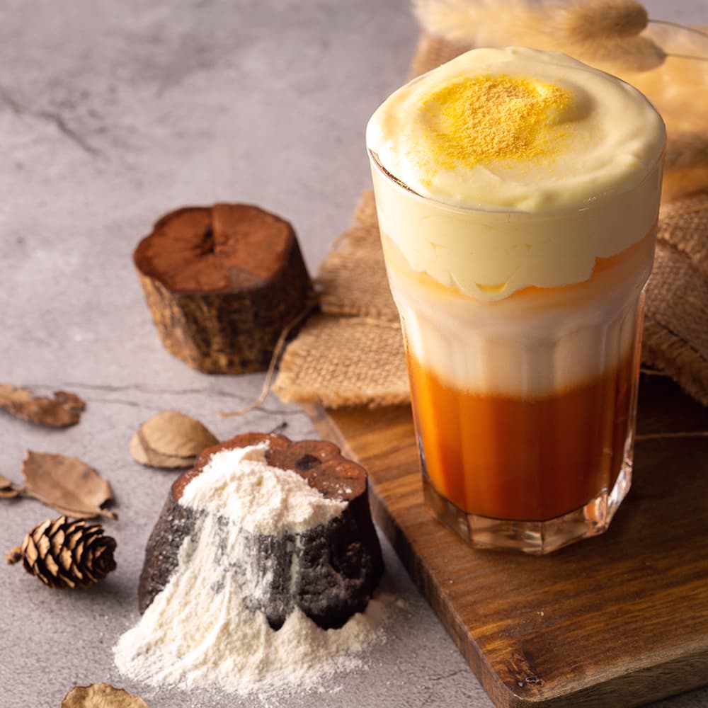 Thai Tea with Salted Egg Milk Foam                                                                  